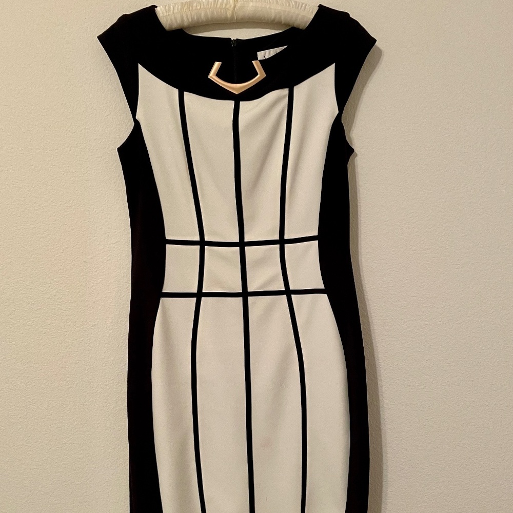 Joseph Ribkoff, black and white dress